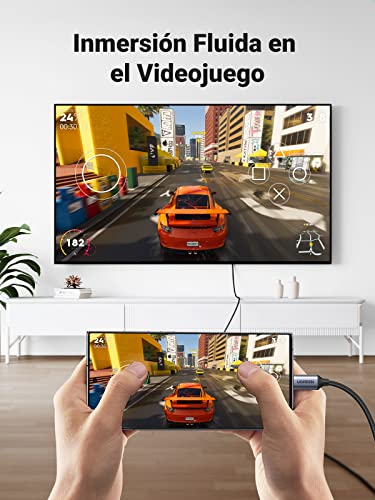 UGREEN Cable USB C 3.1 a HDMI 4K, Cable Thunderbolt 3, Adaptador Tipo C a HDMI, Compatible con iMac, MacBook, Galaxy S21/S23 Ultra/S23+/S23 Note 9/8 S8, Huawei P40/P30 Pro Mate 20/Mate 10 PS5 2M