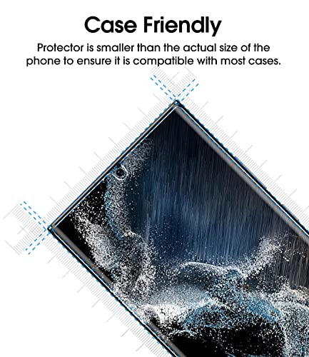 (2 Piezas) amFilm Piel Elástica Protector de Pantalla para Samsung Galaxy S22 Ultra 5G de 6,8 Pulgadas, Compatible con Identificación de Huellas Dactilares, con Herramienta de Alineación de Fácil Instalación y Vídeo, HD Transparente, Película de TPU Cober