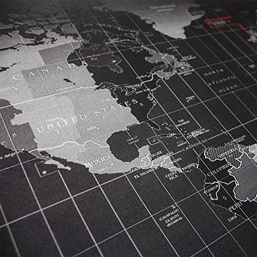 Alfombrilla para Ratón XXL Profesional (800 x 300 x 3 mm). Easytao Mousepad de Escritorio Grande, Impermeable y Antideslizante, para Gamer, Empleado, Ordenador, PC, Laptop y Más Equipos o Multitudes (Mapa)