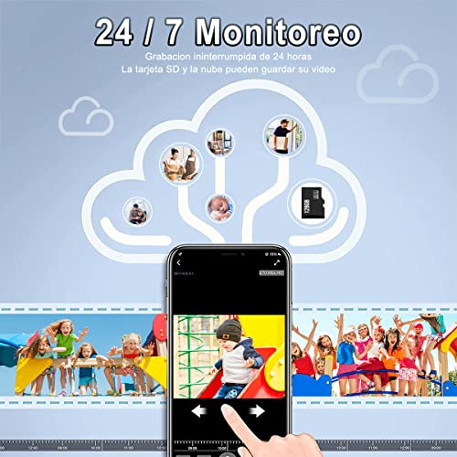 EASYTAO 9825G Cámara de Seguridad Exterior Wifi con Lentes Duales de 4MP*2, ICsee APP, Zoom Óptico 8X Seguimiento Automático Pan/Tilt Vista de 360°, PTZ Cámara Exterior con Visión Nocturna, Audio Bidireccional, Detección de Movimiento, Compatible con Alex