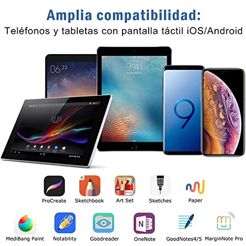 Lápiz óptico para iPad, iPhone, tableta, teléfono, lápiz de pantalla  capacitiva