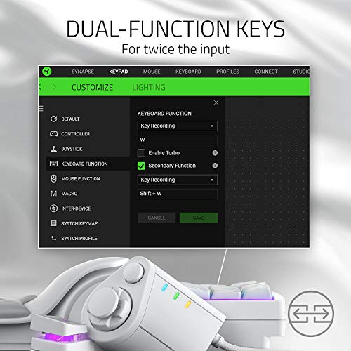 Razer Tartarus Pro Gaming Keypad: Mercury White