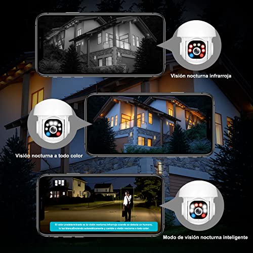 Cámara inteligente para el hogar, cámara de seguridad IP inalámbrica 1080P  cámara de vigilancia interior con detección humana AI, visión nocturna