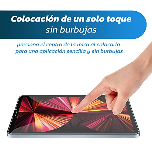 Bluelander 2 Micas Cristal Vidrio Templado para iPad 9, 8 y 7, 10.2" Pulgadas 2021, 2020, 2019, Dureza 9H, Protector de Pantalla Compatible con iPad, 2 Piezas, Bordes Curvos, 99% de Claridad