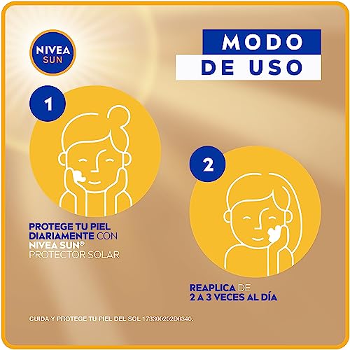NIVEA SUN Protector Solar Facial Control De Brillo (50 ml), con Efecto Matificante de Larga Duración, Bloqueador solar FPS 50+, no Grasoso para Todo Tipo de Piel