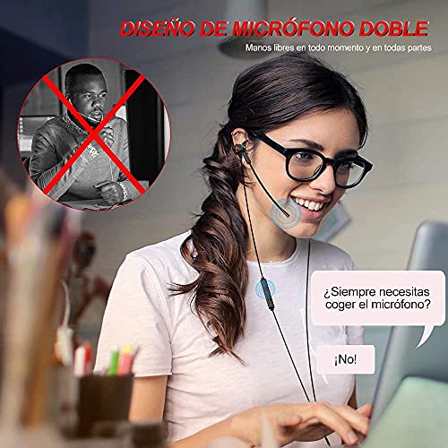 KAMYSEN Audífonos Gaming InEar,con micrófono Dual Desmontable,Auriculares Juego con Cable,para Juegos móviles,Nintendo Switch, PS4, Xbox One, Celulares, Tablets, Laptops (Negro)