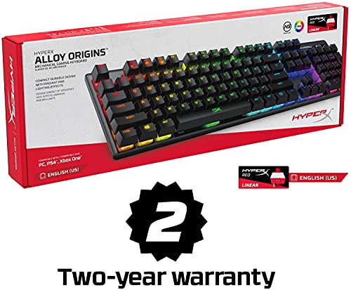 HyperX Alloy Origins - Teclado mecánico para juegos (Reacondicionado)