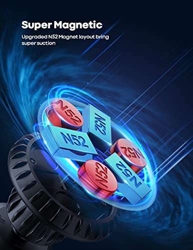 Lamicall Magnético Soporte Celular Auto, Porta Celular para Auto Iman, [4ª Generación Super Imán] Base Celular Automóvil [360 ° giratorio] MagSafe para Ventilación Compatible con iPhone 14/13/12/11 Pro/ Pro MAX/XS/XR,Samsung, Android, Xiaomi, Huawei