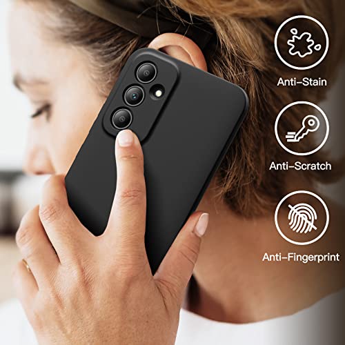 JETech Funda Fina para Samsung Galaxy A54 5G 6.4 Pulgadas, Carcasa Delgada Suave TPU con Acabado Mate, Antigolpes (Negro)