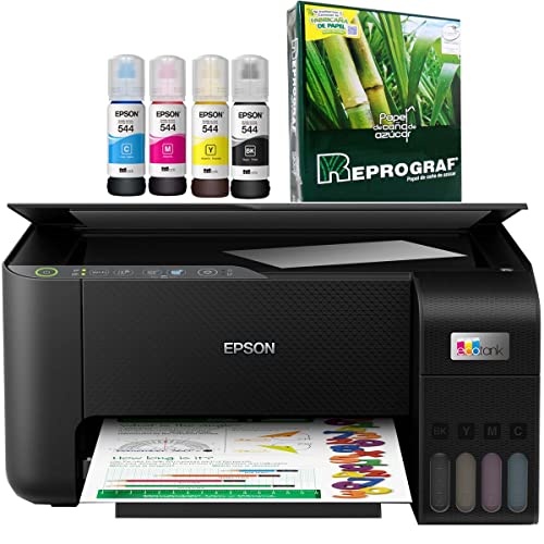 Epson Impresora Multifuncional Ecotank L3250+ con Paquete de 500 Hojas, Impresora Tinta Continua a Color para Hogar, conectividad Wi-Fi Direct