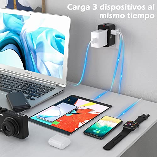 teléfono celular adaptador de corriente universal del adaptador del  recorrido AU UE de los EEUU Reino Unido del cargador del enchufe adaptador