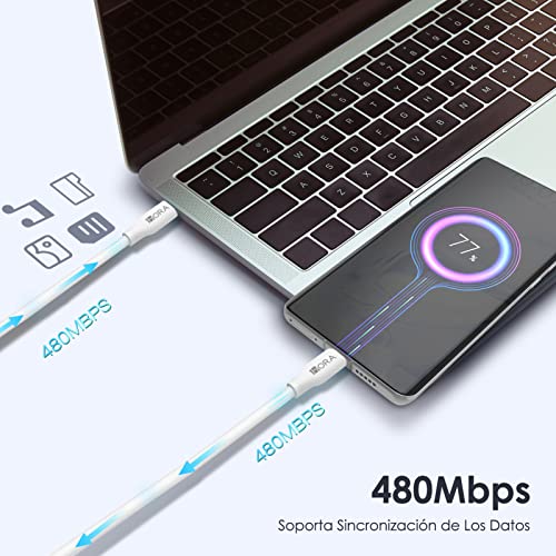 1 Hora Cargador Tipo C, PD 20W Carga Rápida con Cable USB C a C 1M 3A para Samsung Galaxy S21 Ultra/Note10/S20 Ultra/S10/S9/S8 /Huawei P30/Xiaomi 11/Motorola