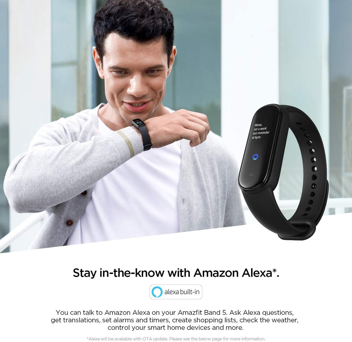 OPEN BOX - Amazfit Band 5 Fitness Tracker Con Alexa  Negro