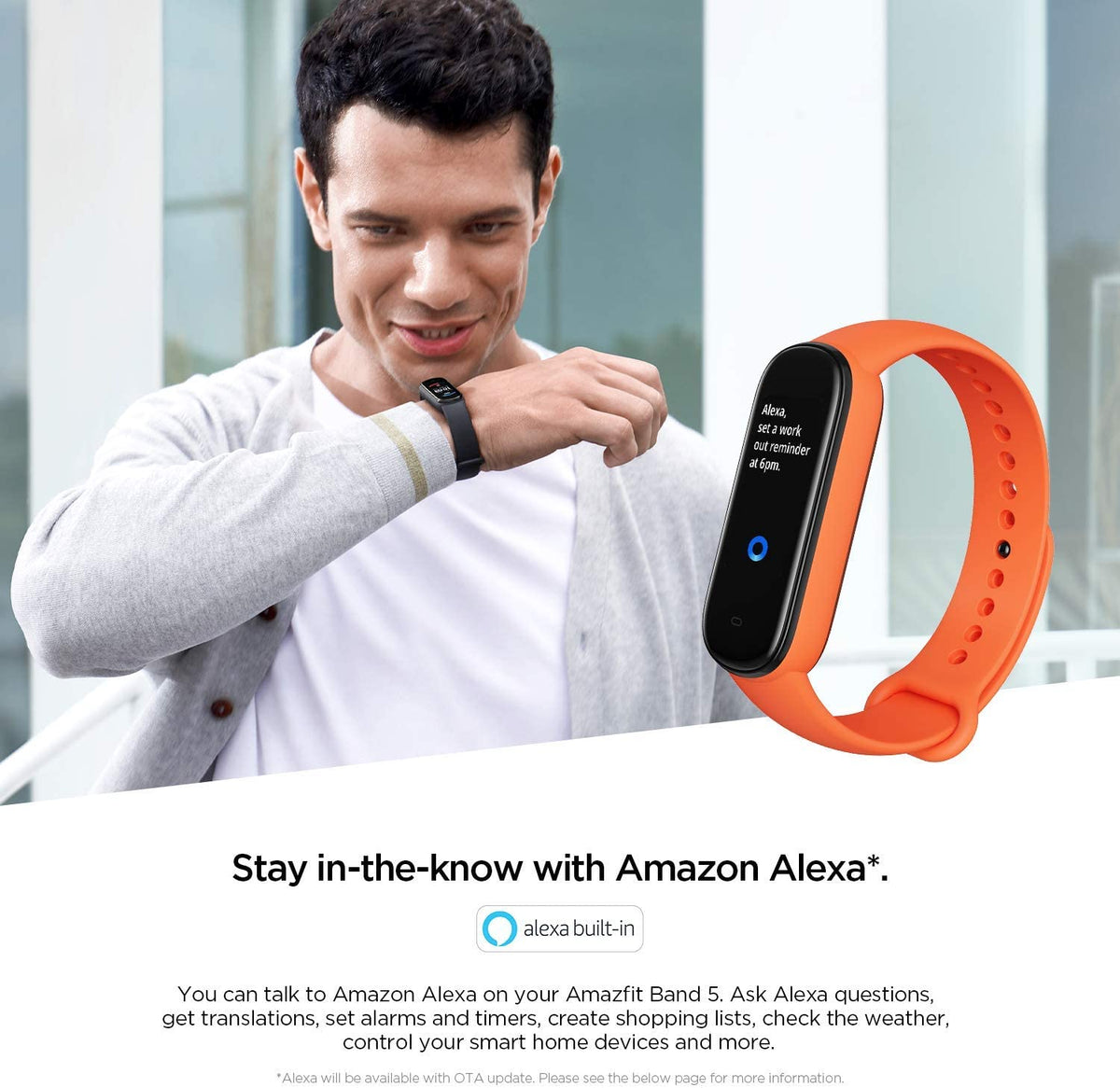 OPEN BOX - Amazfit Band 5 Fitness Tracker con Alexa Orange