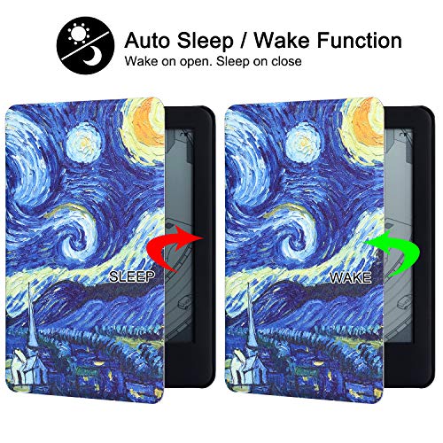 PUBAMALL Funda Compatible para Kindle Completamente Nuevo (versión de 2022), con la función Auto Sleep Wake (Cielo Estrellado)