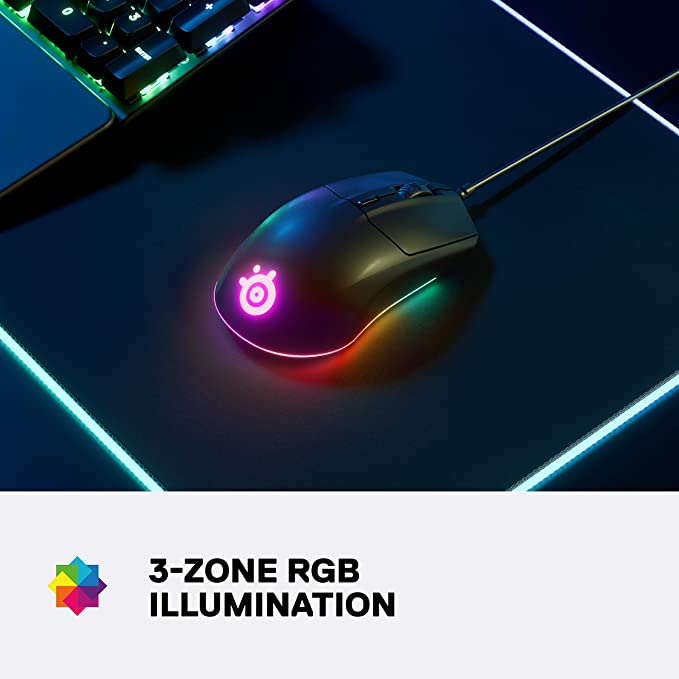 Mouse Gaming SteelSeries Rival 3 Negro Reacondicionado