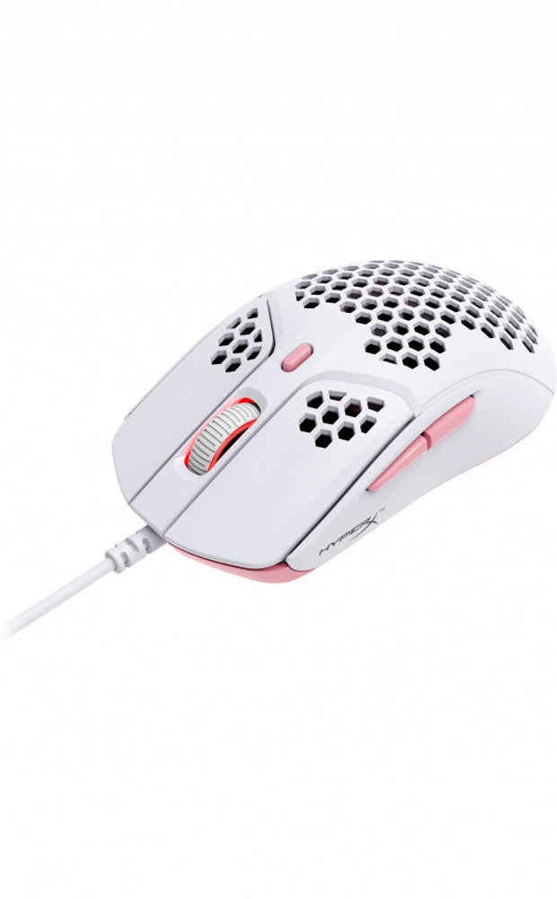 HyperX Pulsefire Haste - Ratón alámbrico para juegos color blanco/rosa (Reacondicionado)