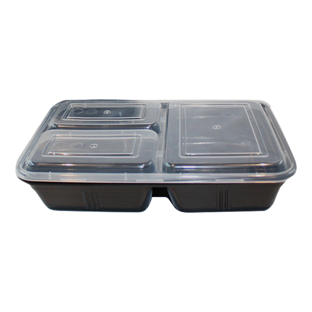Diamond star Contenedores para Alimentos Reutilizables (20 Piezas) con Tapa Hermética y 3 Compartimentos.